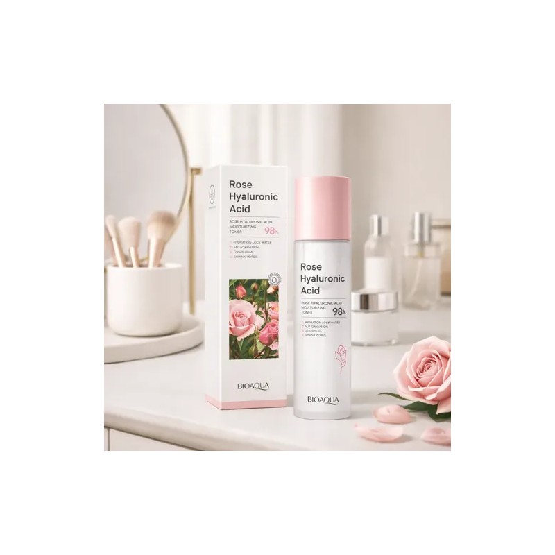 Pack X2 Tónico Facial Bioaqua Rose Hyaluronic Acid