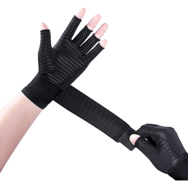Thx4COPPER Compression Arthritis Gloves with Strap,Carpal Tunnel,Typing,Support â¦
