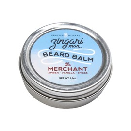 Zingari Man The Merchant Beard Balm – Softening and Conditioning Styling Product – Natural Beeswax, Shea Butter and Fruit Oils Tame and Nourish Beard and Moustache Hair, 1.5 oz