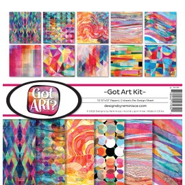 Reminisce Got Art? Scrapbook Collection Kit,White, 12x12 inches