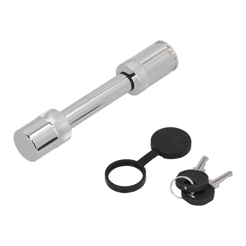 Barbell-Style Hitch Pin Anti-Theft Tow Receiver Locking Coupler with 2