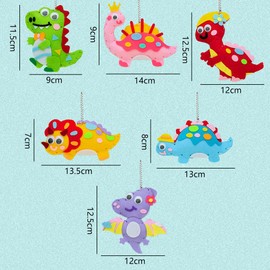 Tokaneit Tiere Nähen Bastelset,Filztiere Nähen Set,Diy Nähset Kinder Tierformen,Waldtier Nähset,Tierform Filz Bastelset,Sticken Kinder 6 Stück