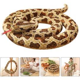 Large Plush Toy, Plush Snake, Cuddly Snake, Realistic Snake Plush Stuffed Toy, Giant Snake, Cuddly Toy, Fabric Snake for Children, Boys, Girls, 200 cm