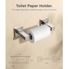 FORIOUS Toilet Roll Holder, Wall Mount Stainless Steel Square Double