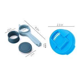 Artigree 2Pcs Upgraded Food Bag Clips, Bag Clips with Pour Spout, Reusable Plastic Jar Anti-Spill Stoppers or Protectors（and Include 2Pcs Soda Can Lids）