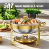 Allucky Chafing Dish Buffet Set: 5QT Round Stainless Steel Chafer
