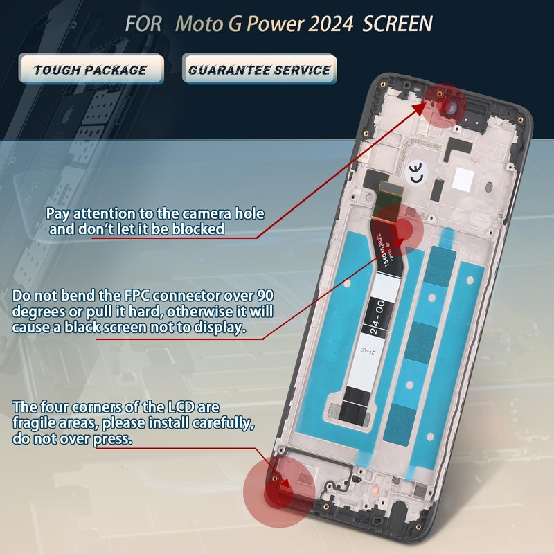 YWLRONG for Motorola Moto G Power 5G 2024 Screen Replacement