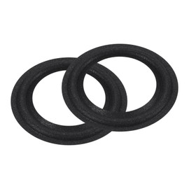 QUARKZMAN Rubber Speaker Foam Edge Circumference Rings 3 Inch 47 mm x 75 mm Perforated Subwoofer Rings Replacement Parts for Speaker Repair or DIY Black Pack of 2