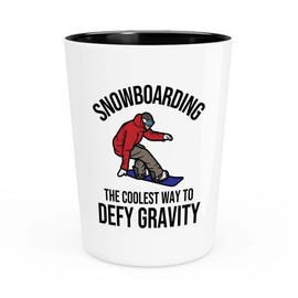 Snowboarding Shot Glass 1.5oz - Snowboarding The coolest - Ski Snowboard Goggles Snowboarder Skiing Snowboarding Gift Skiers Hiking Mountain Snowboarding