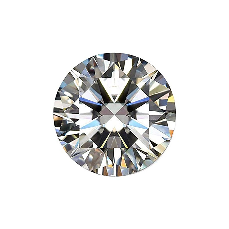 SAVEARTH DIAMONDS Lab Created Moissanite Loose Diamond 6.5MM Round Cut