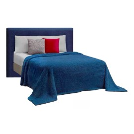 Elefantito Hogar Frazada Matrimonial Azul Sherpa  Colonia Térmica Diseño De La Tela Liso