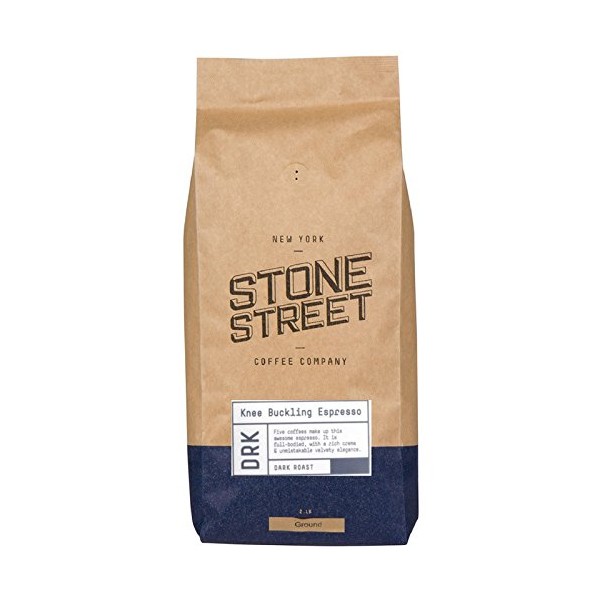 KNEE BUCKLING ESPRESSO Fine Grind Extra Strong Coffee, 2 LB Bag, Medium Dark Roast, High Caffeine, 100% Arabica