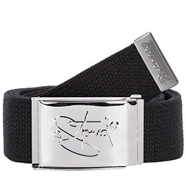 2Stoned Money Belt Safe Belt Unisex 4cm Wide Chrome Buckle + Bottle Opener for Men and Women, black, Classic