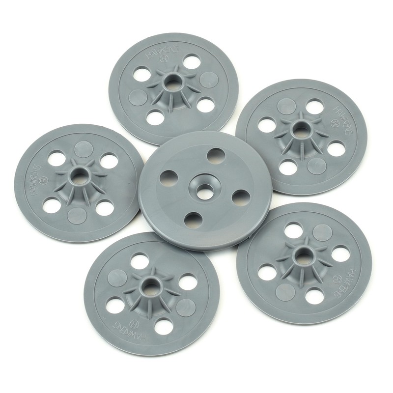 Hawkeng Plasterboard/Insulation Fixing Washers, 35mm Nylon, Non Rust - 500PCS