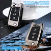 Sucxyor Compatible with Volkswagen Key Cover VW Golf, Metallic color