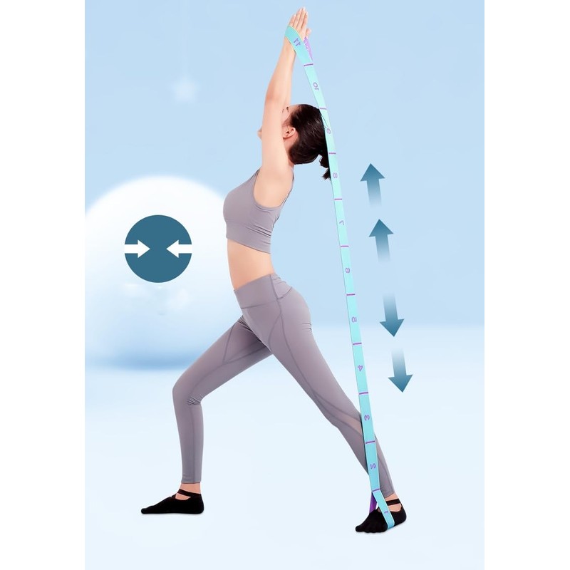 Yoga Stretching Strap，Yoga Stretch Gurt，für Fitness, Tanztraining, Gymnastik.（9）