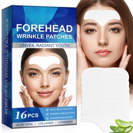 Forehead Wrinkle Patches, Anti Wrinkle Patches with Aloe Vera & Collagen, Face Tape for Wrinkles Overnight, Face Lift Tape for Fine Lines & Frown Marks for Women Men, 16PCS