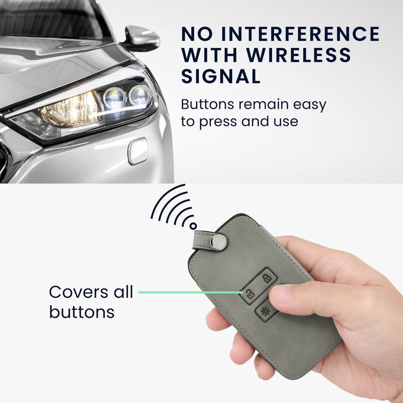 kwmobile Car Key Case Compatible with Renault 4-Button Smartkey Car