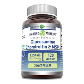 Amazing Nutrition Glucosamine Chondroitin Msm 240 Cápsulas Sabor Sin Sabor