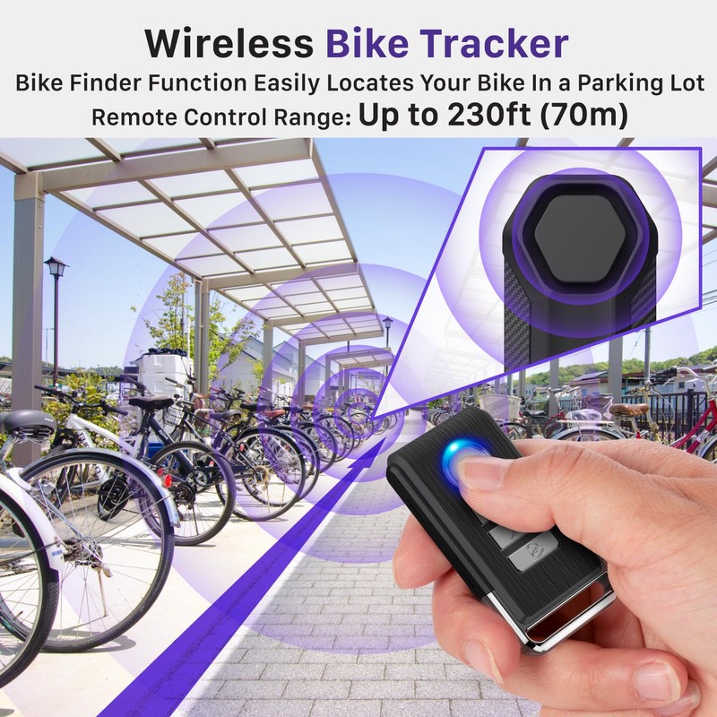 Fosmon Remote Control, Bicycle, Car, Motorcycle, Window, Door, Vibration Alarm,