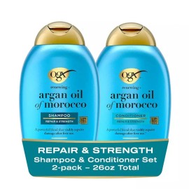 OGX 리뉴잉 + 아르간 오브 모로코 샴푸 컨디셔너 세트 13 oz x 2팩 OGX Renewing + Argan Oil of Morocco Shampoo Conditioner Set 13 oz x 2 Pack