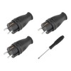 Protective contact plug, 3 x earthing contact plugs and 1