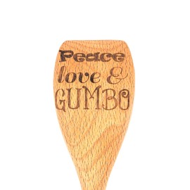 Peace Love Gumbo Engraved Wooden Spoon, Sturdy Roux Spatula, French Country Kitchen Utensil, Cajun Cooking Gumbo Spoon, New Orleans Louisiana Decor, Roux Spoon, Mardi Gras Jambalaya