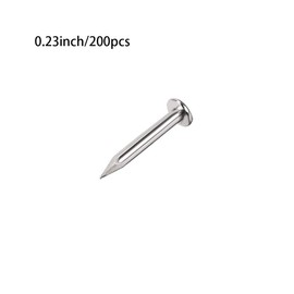 Tiny Wooden Nails for DIY Craft Projects, Antique Drawer Repairing, Mini Boxes Decorative Accessories[Set of 200pcs] (1×6mm, Silver)