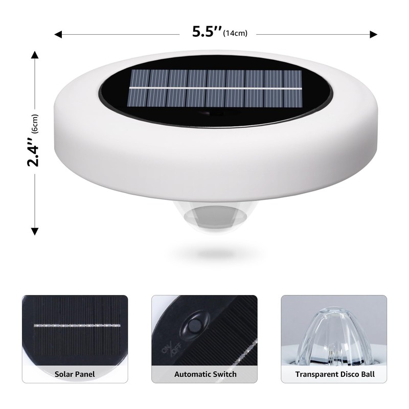 NiceBuy 4-Pack Solar Floating Pool Lights Outdoor Waterproof Solar-Powered that