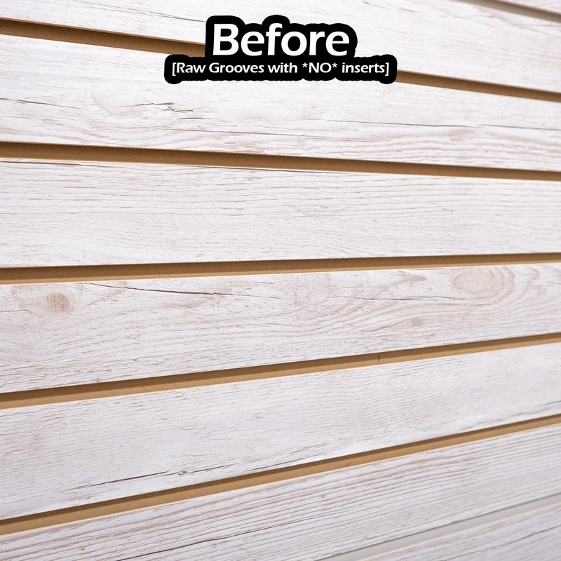 Slatwall Vinyl Insert Decorative Accent Strip, 130 FT Long x