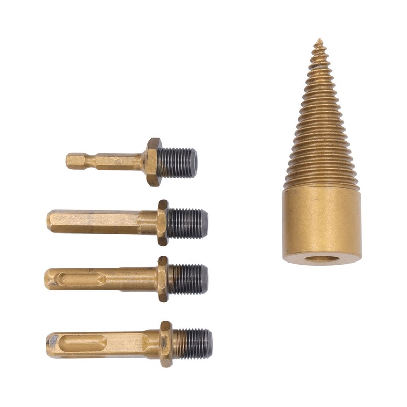 5Pcs Firewood Drill Bit 32mm Wood Log Splitter C45 Steel
