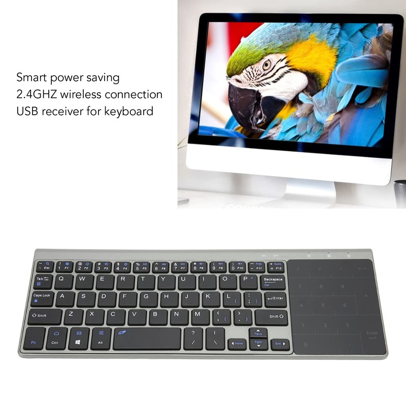Teclado Táctil Inalámbrico con Panel Táctil, Teclado Inalámbrico 2 en