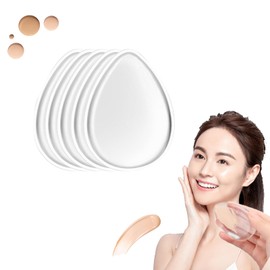 Coollooda シリコンパフ 水滴形【5本セット】乾湿両用 ゲルパフ 清潔しやすい衛生 ファンデーションを吸わない スポンジ ゼリーパフ 多機能 柔らかい 化粧用