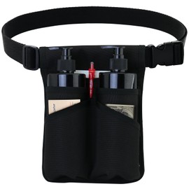 Tuhaoge - Bolsa para botellas de masaje, funda para aceite de masaje para 2 botellas, funda para loción, terapeuta de masaje, funda para aceite de masaje, loción de masaje (botella TH-XJ-2, negro)