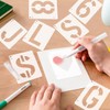 42-Piece Letter Stencil Set, 8 cm Stencils, Letters, Numbers Signs,