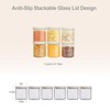 Glass Food Storage Jar with Glass Lid, Food Canister Set