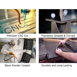 iJDMTOY Heavy Duty Steel Constructed A-Pillar Ditch Light Mounting Bracket Hardware Compatible with Toyota 2016-2023 Tacoma