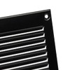 Black 8x4 inch Steel Vent Cover with Insects Screen -
