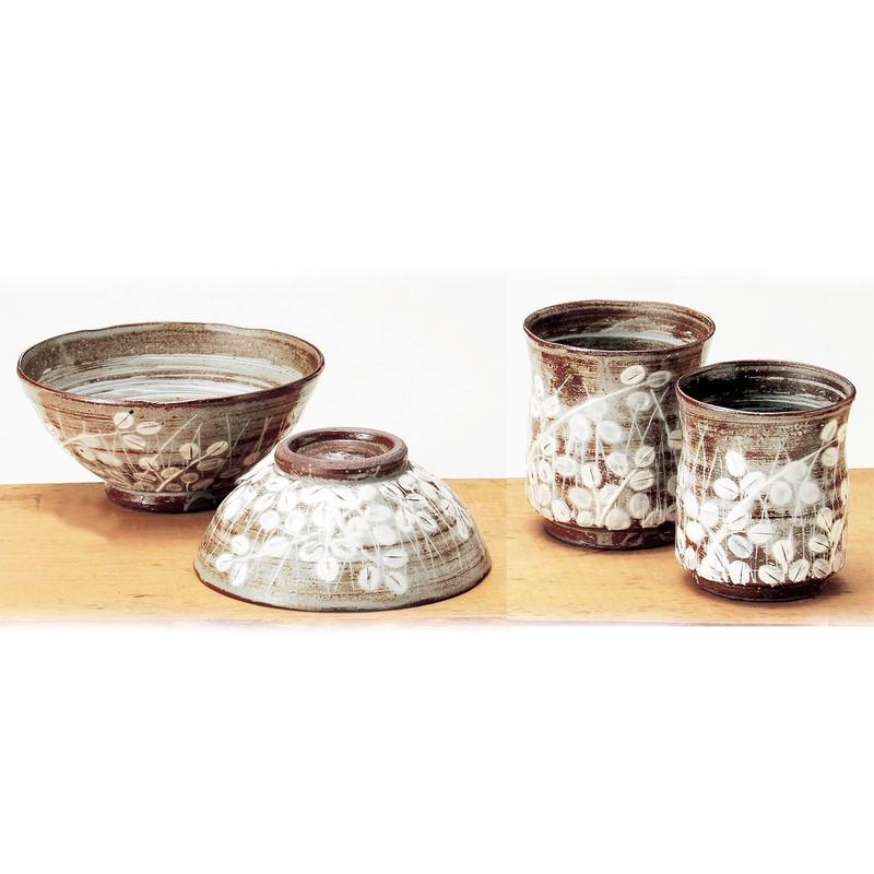 Kiyomizu Ware Seisen Kiln Tea Cup Set Hagigasane USE542