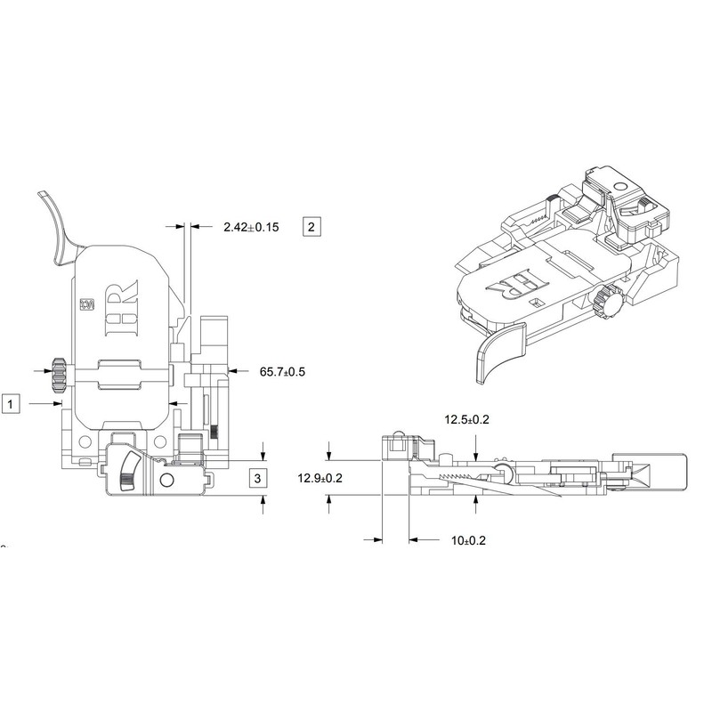 One Pair - 6-Way Adjustable Release Clip for Undermount Slides