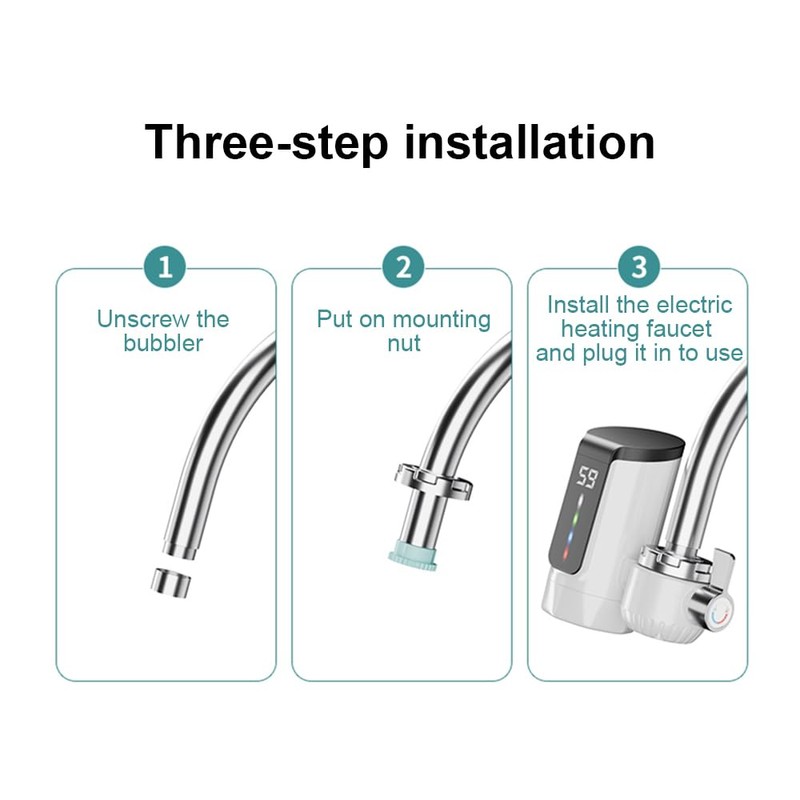 LAPOOH Hot Water Heater - Large Screen Dynamic Digital Display
