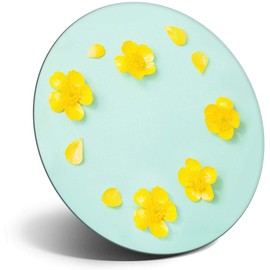 Destination Vinyl ltd Magnet for Refrigerator, Fridge - Cute Yellow Buttercup Flower for Office, Cabinet and Whiteboard, Magnetic Stickers, 3152