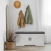 HOMSHO 2-Tier Storage Bench, 39.4" Wide Shoe Bench with Padded