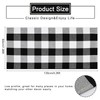 Cekene Buffalo Checkered Black and White 60×130cm Checked Runner Rug