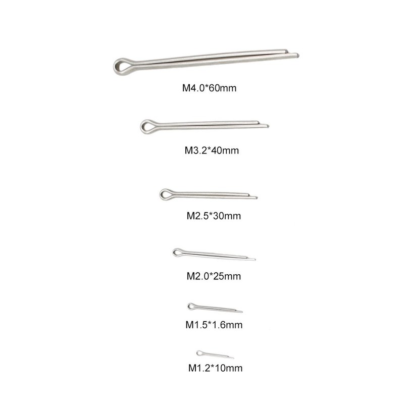 HVAZI 335PCS 304 Stainless Steel Cotter Pin Assortment Kit