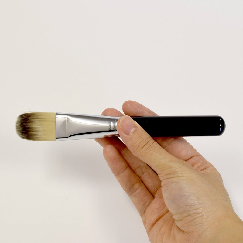N-1 Hexakukan Sakurado Base Makeup Brush, Flat Type (Large), Nylon,
