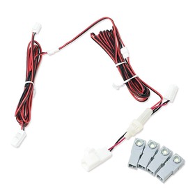 2LOOP Foot Lamp Included 4 Piece Expansion Kit with Fuses to Remove Power from Front Foot Lamps, 4 Illumination Positions, Front x 2, Rear x 2, LED 3-Chip SMD Inner Lamp, Footlamp, Branch Wiring, Same