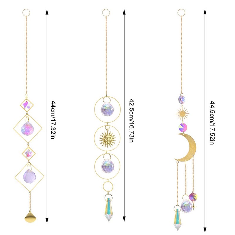 OFFCUP Crystal Suncatchers, 3pcs Rainbow Prism Suncatcher, Sun Catchers Rainbow