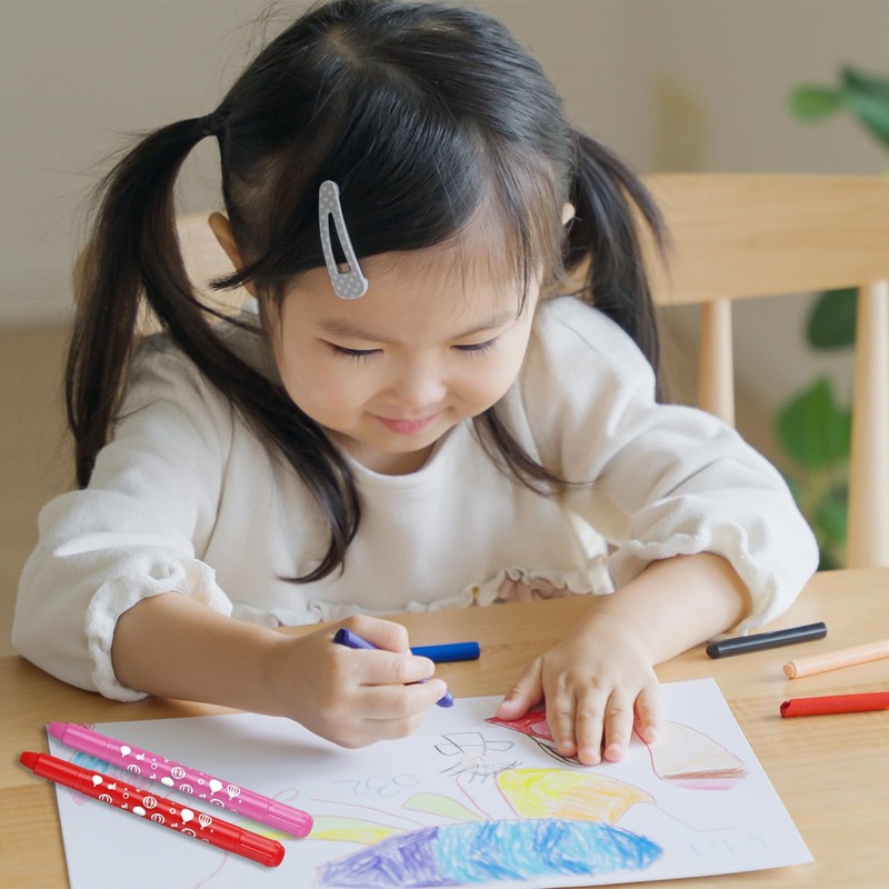 PATIKIL Watercolor Gel Crayon, 12Pcs Washable Twist Crayons for Coloring,