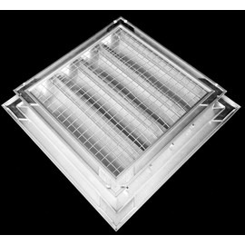 HVAC Premium 10"W x 10"H Aluminum Exterior Gable Louver Vent For Walls & Crawlspace - Weather-Resistant Air Grille With Screen Mesh - White [Outer Dimensions 11.75"W x 11.75"H]